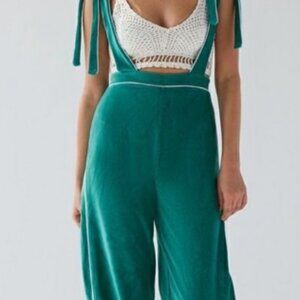 Urban Outfitters Out From Under Teal Terry Cloth Sweatpants Pants Suspenders M